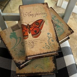 Ashland Home 3 Decorative Butterfly Storage Boxes